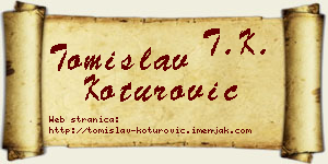 Tomislav Koturović vizit kartica